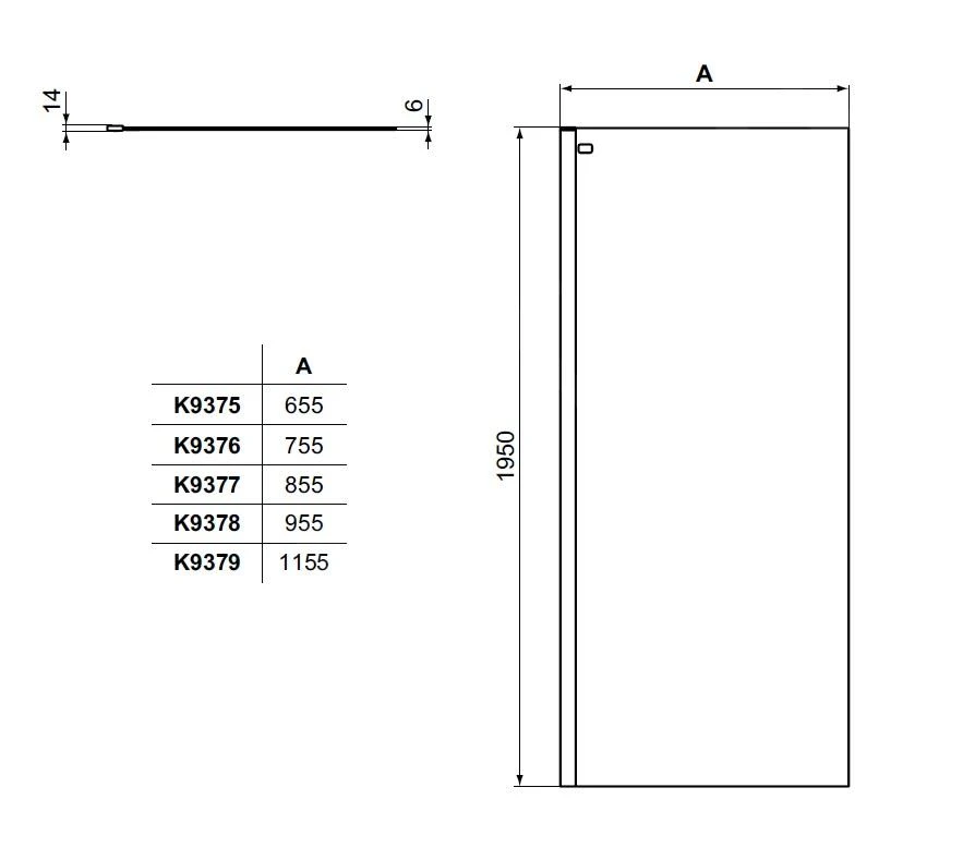 Ideal Standard Connect 2 - Douchewand Wetroom 800 Mm, Silver Bright/helder Glas K9376EO 4 Ideal Standard Connect 2 - Douchewand Wetroom 800 Mm, Silver Bright/helder Glas K9376EO - Afbeelding 2