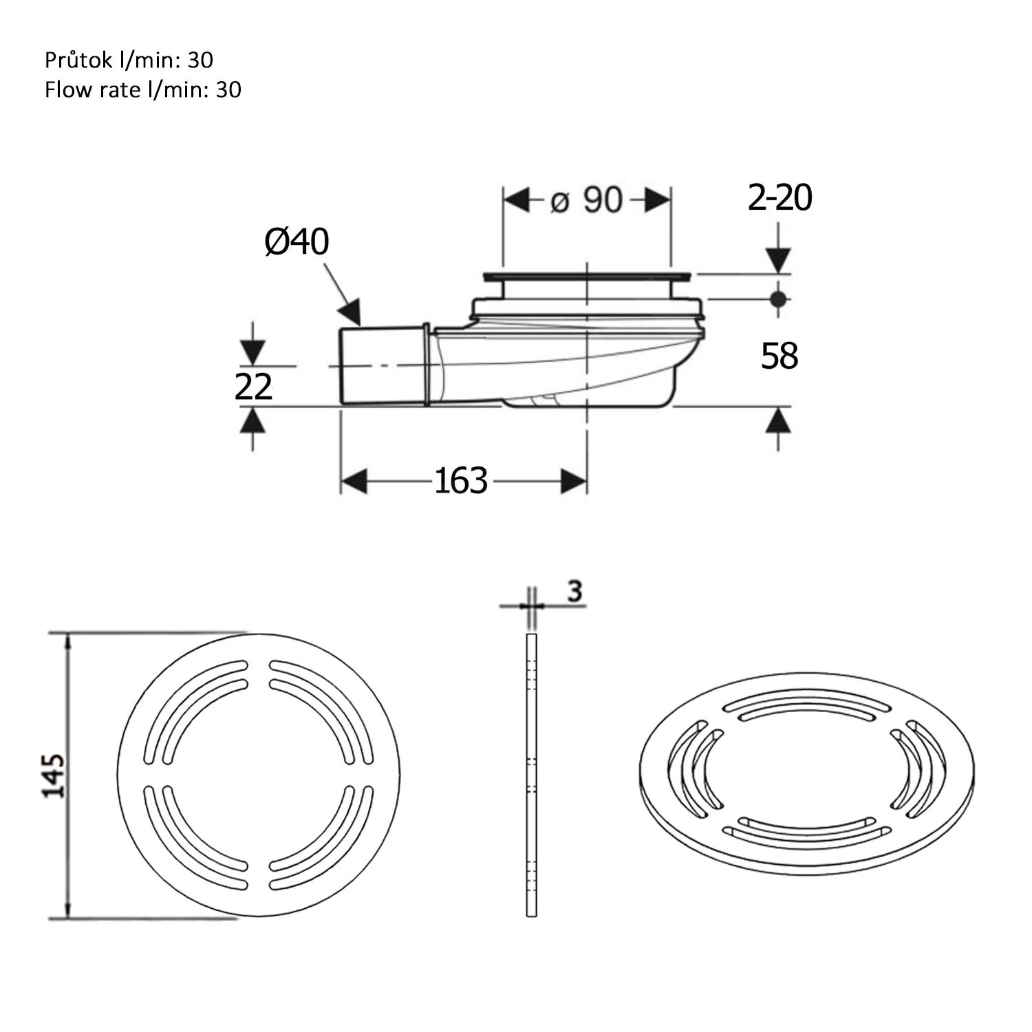 Polysan Flexia - Sifon Voor Douchebak Geberit, Diameter 90 Mm, DN40, Ronde Rvs Afdekkap 17761 4 Polysan Flexia - Sifon Voor Douchebak Geberit, Diameter 90 Mm, DN40, Ronde Rvs Afdekkap 17761 - Afbeelding 2