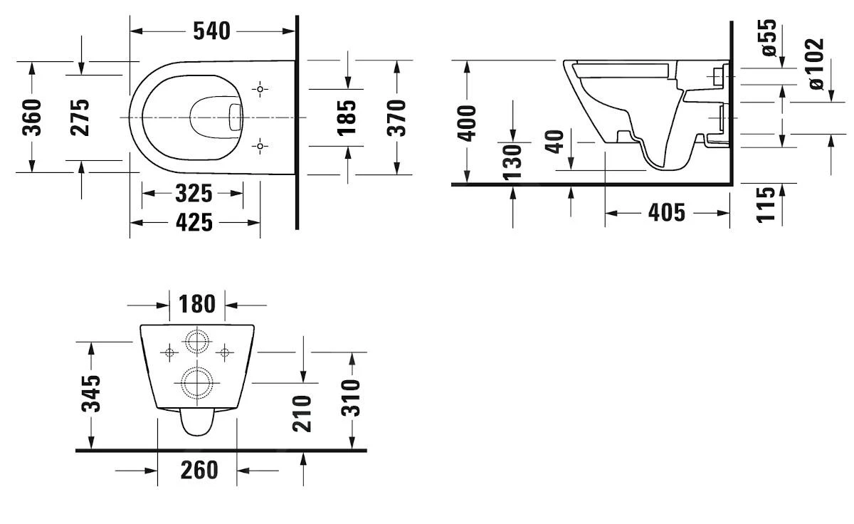Duravit D-Neo - Hangend Toilet Met Wc Bril SoftClose, Rimless, Wit 45780900A1 4 Duravit D-Neo - Hangend Toilet Met Wc Bril SoftClose, Rimless, Wit 45780900A1 - Afbeelding 2