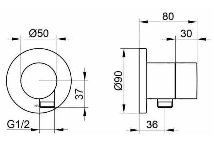 Keuco IXMO - Afsluit- En Omstelventiel Inbouw, 3-weg, Met Slangaansluiting, Chroom 59549010101 4 Keuco IXMO - Afsluit- En Omstelventiel Inbouw, 3-weg, Met Slangaansluiting, Chroom 59549010101 - Afbeelding 2