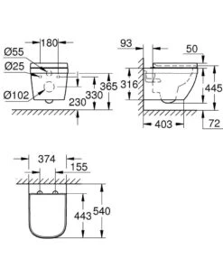 Grohe Euro Ceramic - Hangend Toilet Met Softclose Wc Bril, Rimless, Alpine Wit 39703000 -Hansgrohe Winkel 1466174f29a74b9e7fd68502
