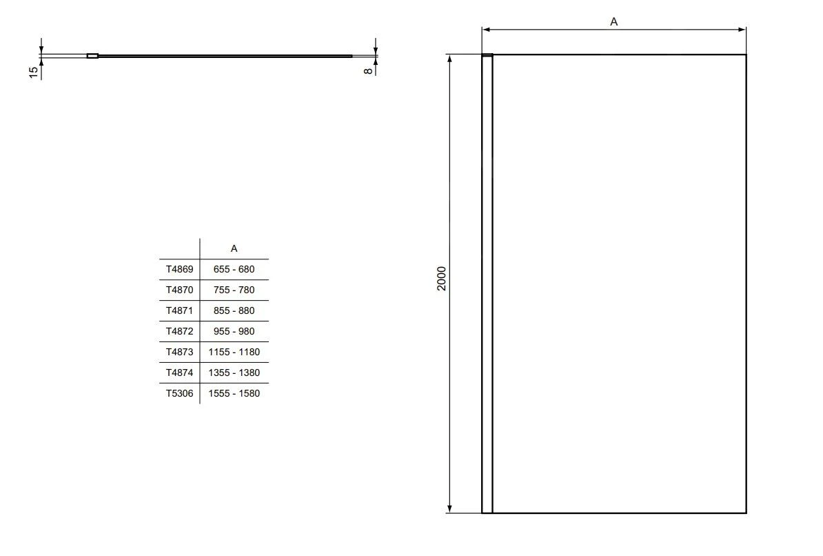 Ideal Standard I.Life - Walk-In Douchewand 1400 Mm, Silver Bright/helder Glas T4874EO 4 Ideal Standard I.Life - Walk-In Douchewand 1400 Mm, Silver Bright/helder Glas T4874EO - Afbeelding 2