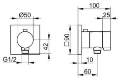 Keuco IXMO - Inbouw Thermostatische Kraan, Met Slangaansluiting, Chroom 59554010002 -Hansgrohe Winkel 173650cf782c29bd364a2e6a