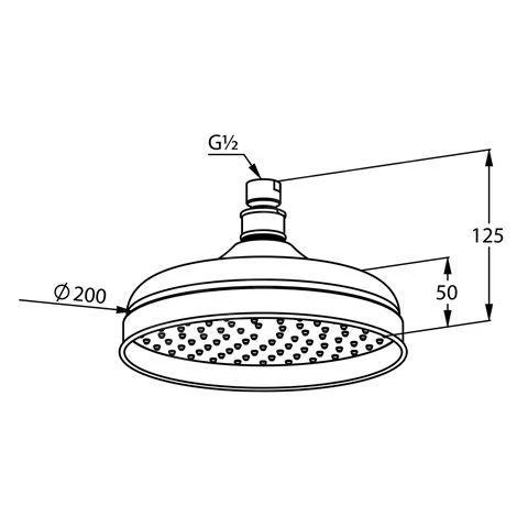 Kludi Adlon - Hoofddouche, 200 Mm, Chroom 2751005 4 Kludi Adlon - Hoofddouche, 200 Mm, Chroom 2751005 - Afbeelding 2