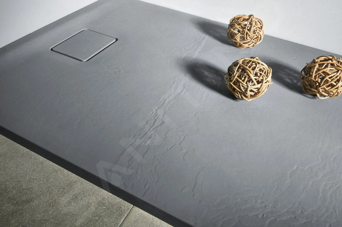 Sapho Acora - Douchebak 1000x800 Mm, Gegoten Marmer, Decor Grijze Steen AC023 9 Sapho Acora - Douchebak 1000x800 Mm, Gegoten Marmer, Decor Grijze Steen AC023 - Afbeelding 7