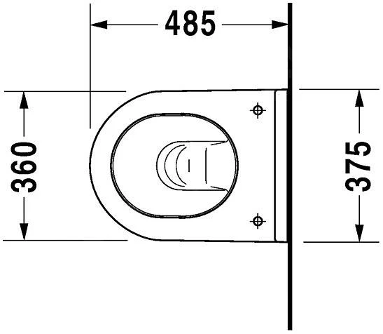 Duravit Starck 3 - Wandcloset, WonderGliss, Wit 22270900001 4 Duravit Starck 3 - Wandcloset, WonderGliss, Wit 22270900001 - Afbeelding 2