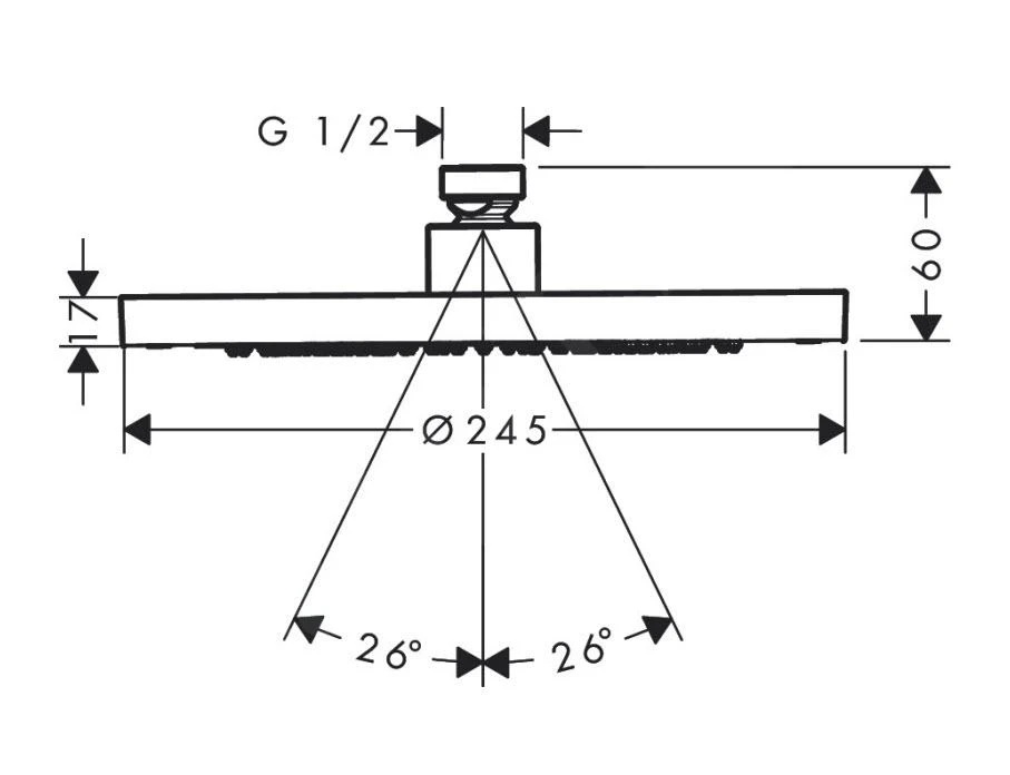Axor Douche Programma - Hoofddouche 245, 1 Straalsoort, EcoSmart+, Mat Zwart 35389670 4 Axor Douche Programma - Hoofddouche 245, 1 Straalsoort, EcoSmart+, Mat Zwart 35389670 - Afbeelding 2