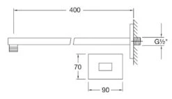 Steinberg 120 - Douchearm, 400 Mm, Chroom 120 7910 -Hansgrohe Winkel 22d828adaa923d5e13d24129 1