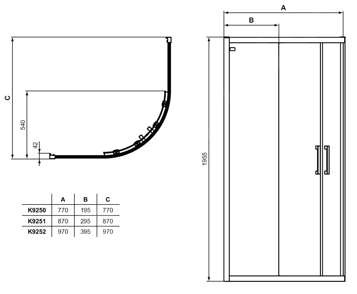 Ideal Standard Connect 2 - Douchecabine 800x800 Mm, Silver Bright/helder Glas K9250EO 4 Ideal Standard Connect 2 - Douchecabine 800x800 Mm, Silver Bright/helder Glas K9250EO - Afbeelding 2