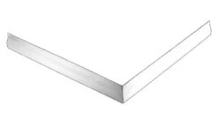 Lansanit Accessoires - Voorpaneel Voor Vierkante Douchebak, Steunpoten, Wit LAN-PANEL-C