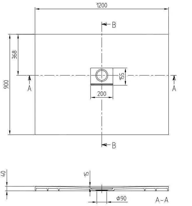 Villeroy & Boch Squaro Infinity - Douchebak, 900x1200 Mm, Quaryl, Antraciet UDQ1290SQI2V-1S 4 Villeroy & Boch Squaro Infinity - Douchebak, 900x1200 Mm, Quaryl, Antraciet UDQ1290SQI2V-1S - Afbeelding 2
