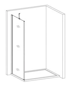 Lansanit LitLUX Brix - Vaste Douchewand 800 Mm, Glanzend Aluminium/helder Glas SPHY80 -Hansgrohe Winkel 2a4f4908d99828246131e87d