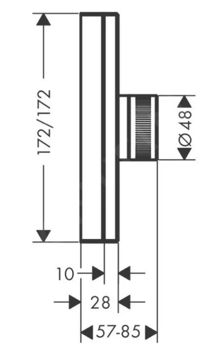 Axor Edge - Afbouwdeel Highflow Thermostaat , Chroom/diamond Cut 46741000 4 Axor Edge - Afbouwdeel Highflow Thermostaat , Chroom/diamond Cut 46741000 - Afbeelding 2