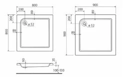 Kolo Standard Plus - Acrylaat Douchebak, 800x800 Mm, Wit XBK1580000 -Hansgrohe Winkel 2f8926a1535fdb535ef739dc 1