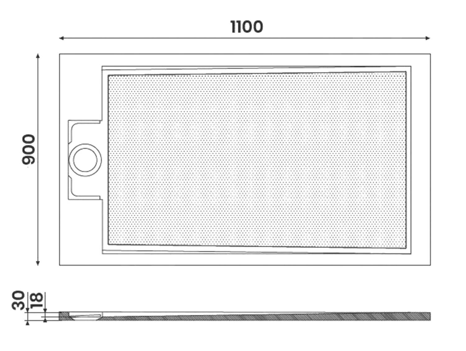 Gelco Douchebakken - Douchebak Ema, 1100x900 Mm, Wit PE11090 4 Gelco Douchebakken - Douchebak Ema, 1100x900 Mm, Wit PE11090 - Afbeelding 2
