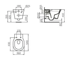Ideal Standard Connect Air - Hangende Wc, Rimless, Wit E228801 -Hansgrohe Winkel 381a9d0cb4cce3cc669df029