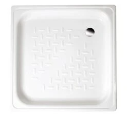 Aqualine Douchebakken - Geëmailleerde Douchebak, 700x700x120 Mm, Wit PD70X70