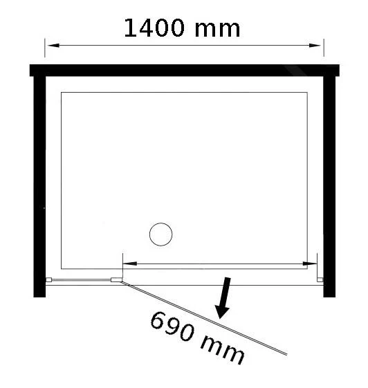 Lansanit LitLUX Slim Tadao - Pendel Douchedeur, Black Line 1400 Mm, Mat Zwart/helder Glas PD3-14-B 4 Lansanit LitLUX Slim Tadao - Pendel Douchedeur, Black Line 1400 Mm, Mat Zwart/helder Glas PD3-14-B - Afbeelding 2