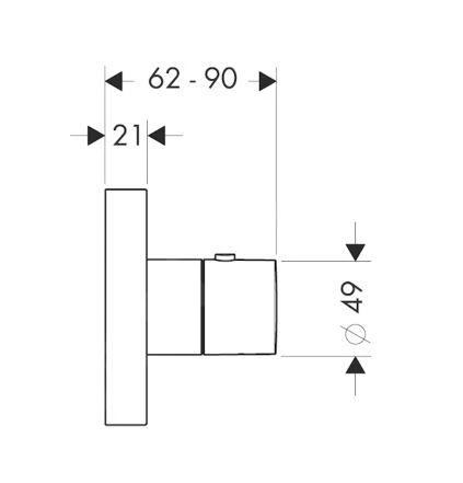 Axor ShowerCollection - Afdekset Voor Thermostaat 120x120 Mm, Chroom 10755000 4 Axor ShowerCollection - Afdekset Voor Thermostaat 120x120 Mm, Chroom 10755000 - Afbeelding 2