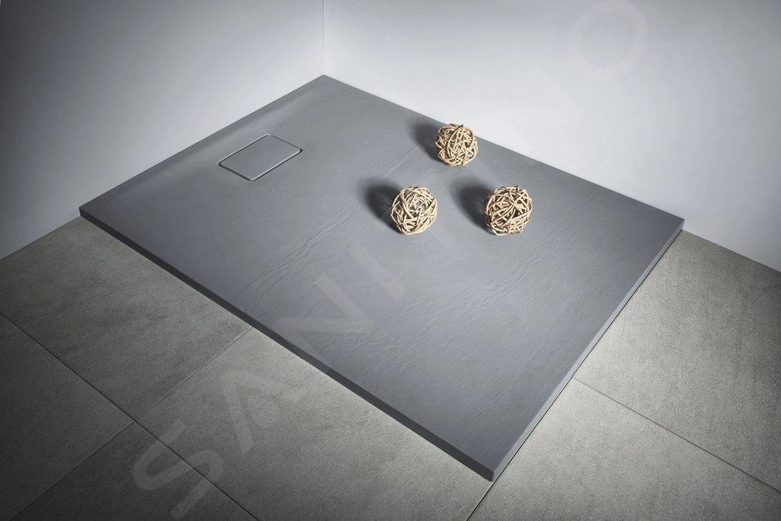 Sapho Acora - Douchebak 1000x800 Mm, Gegoten Marmer, Decor Grijze Steen AC023 10 Sapho Acora - Douchebak 1000x800 Mm, Gegoten Marmer, Decor Grijze Steen AC023 - Afbeelding 8