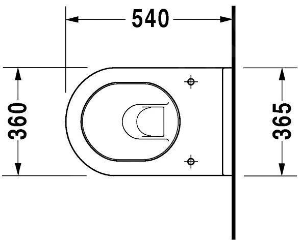 Duravit Starck 3 - Wandcloset, Met WonderGliss, Wit 22250900001 4 Duravit Starck 3 - Wandcloset, Met WonderGliss, Wit 22250900001 - Afbeelding 2