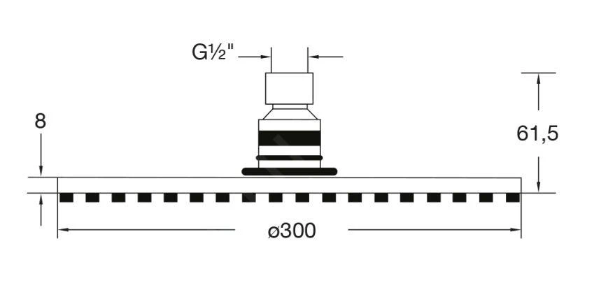 Steinberg 100 - Hoofddouche, Diameter 300 Mm, Rose Goud 100 1688 RG 4 Steinberg 100 - Hoofddouche, Diameter 300 Mm, Rose Goud 100 1688 RG - Afbeelding 2