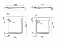 Kolo First - Acrylaat Douchebak, 900x900 Mm, Wit XBK1690000 -Hansgrohe Winkel 492dafbe7a78f2f014b83158