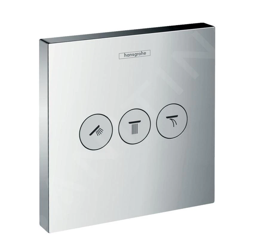 Hansgrohe Shower Select - Afdekset Voor Stopkraan Met 3 Stopfuncites, Chroom 15764000 3 Hansgrohe Shower Select - Afdekset Voor Stopkraan Met 3 Stopfuncites, Chroom 15764000