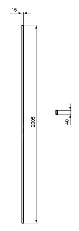 Ideal Standard I.Life - Instelprofiel 15 Mm, Silver Bright T4893EO 4 Ideal Standard I.Life - Instelprofiel 15 Mm, Silver Bright T4893EO - Afbeelding 2