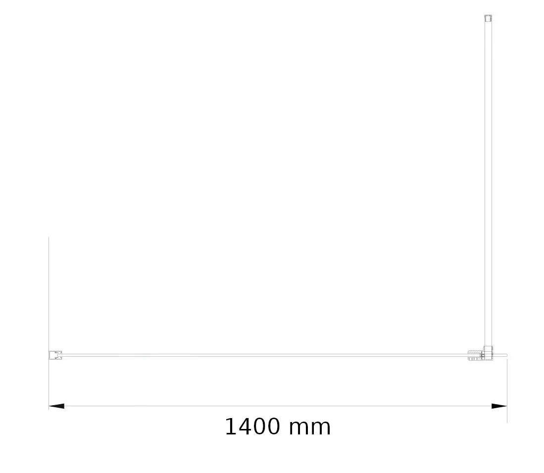 Lansanit LitEX - Walk-In Douchewand, 1400 Mm, Helder Glas W140-C 4 Lansanit LitEX - Walk-In Douchewand, 1400 Mm, Helder Glas W140-C - Afbeelding 2