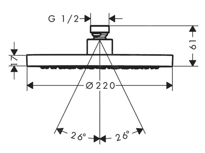 Axor Douche Programma - Hoofddouche 220, 1 Straalsoort, EcoSmart, Geborsteld Zwart Chroom 35383340 4 Axor Douche Programma - Hoofddouche 220, 1 Straalsoort, EcoSmart, Geborsteld Zwart Chroom 35383340 - Afbeelding 2