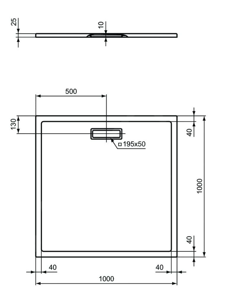 Ideal Standard Ultra Flat New - Douchebak 1000x1000 Mm, Mat Wit T4488V1 4 Ideal Standard Ultra Flat New - Douchebak 1000x1000 Mm, Mat Wit T4488V1 - Afbeelding 2