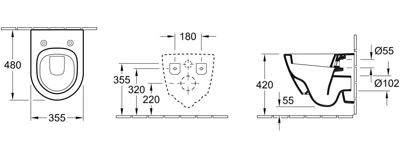 Villeroy & Boch Subway 2.0 - Compact Wandcloset, CeramicPlus, Alpine Wit 560610R1 4 Villeroy & Boch Subway 2.0 - Compact Wandcloset, CeramicPlus, Alpine Wit 560610R1 - Afbeelding 2