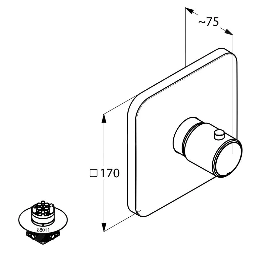 Kludi E2 - Inbouw Thermostaat, Chroom 497290575 4 Kludi E2 - Inbouw Thermostaat, Chroom 497290575 - Afbeelding 2