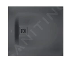 Duravit Sustano - Douchebak, 900x800 Mm, DuraSolid, Mat Donkergrijs 720270650000000