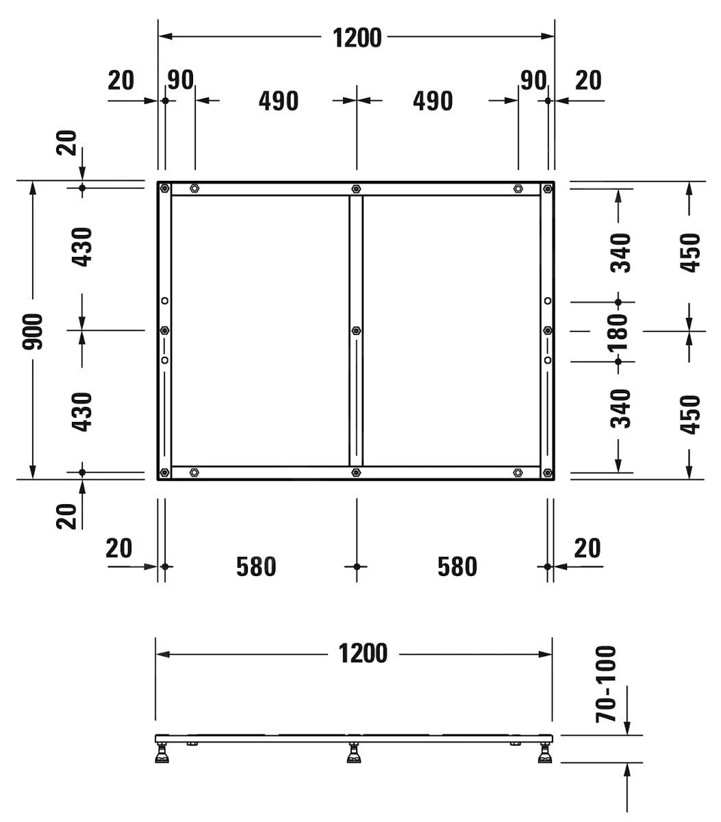 Duravit Toebehoren - Potenset Voor Douchebak 1200x900 Mm 791384000000000 4 Duravit Toebehoren - Potenset Voor Douchebak 1200x900 Mm 791384000000000 - Afbeelding 2