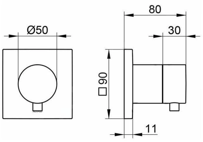 Keuco IXMO - Omstelventiel Inbouw, 3-weg, Chroom 59548011002 4 Keuco IXMO - Omstelventiel Inbouw, 3-weg, Chroom 59548011002 - Afbeelding 2