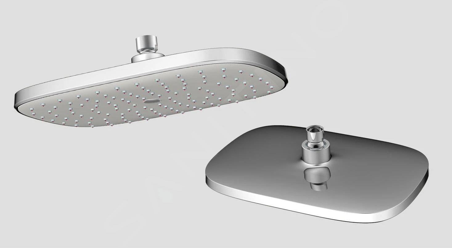 Kielle Vega - Hoofddouche 290 X 198 Mm, Chroom / Wit 20118000 6 Kielle Vega - Hoofddouche 290 X 198 Mm, Chroom / Wit 20118000 - Afbeelding 4