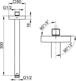 Keuco Edition 300 - Douchearm Voor Plafond Aansluiting, Lengte 300 Mm, Mat Zwart 53089370302 -Hansgrohe Winkel 6802fbb7703dbf1562c8320b