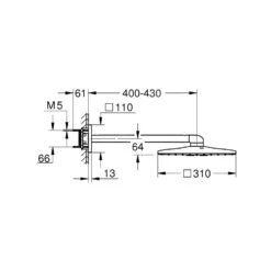 Grohe Rainshower SmartActive Cube - Hoofddouche 310, Douchearm 430 Mm, 2-jets, Hard Graphite 26479A00 -Hansgrohe Winkel 6ad6e462901f84fcf3cbd6d8