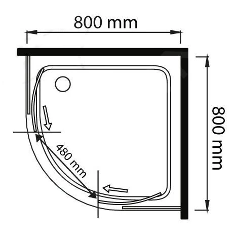 Lansanit LitEX Monte - Douchecabine 4 Delig 800x800 Mm, Glanzend Aluminium/helder Glas QF88-190-C 4 Lansanit LitEX Monte - Douchecabine 4 Delig 800x800 Mm, Glanzend Aluminium/helder Glas QF88-190-C - Afbeelding 2
