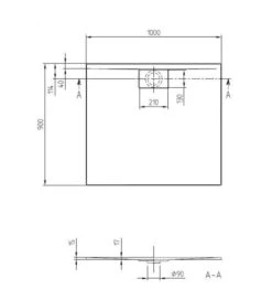 Villeroy & Boch Architectura MetalRim - Douchebak, 900x1000 Mm, Antraciet UDA1090ARA215V-1S -Hansgrohe Winkel 6d083f15c8e537e18f80a5f6 1