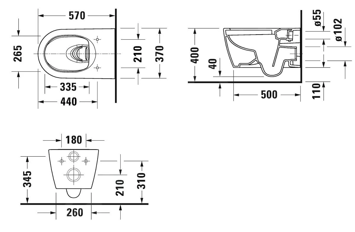 Duravit ME By Starck - Hangend Toilet Met HygieneFlush, Rimless, HygieneGlaze, Wit/mat Wit 2579099000 4 Duravit ME By Starck - Hangend Toilet Met HygieneFlush, Rimless, HygieneGlaze, Wit/mat Wit 2579099000 - Afbeelding 2