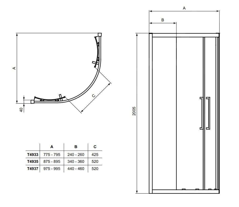 Ideal Standard I.Life - Douchecabine 900x900 Mm, Silver Bright/helder Glas T4935EO 4 Ideal Standard I.Life - Douchecabine 900x900 Mm, Silver Bright/helder Glas T4935EO - Afbeelding 2