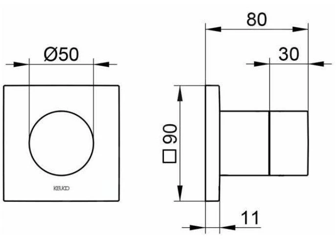 Keuco IXMO - Afsluit- En Omstelventiel Inbouw, 2-weg, Rvs 59557070002 4 Keuco IXMO - Afsluit- En Omstelventiel Inbouw, 2-weg, Rvs 59557070002 - Afbeelding 2