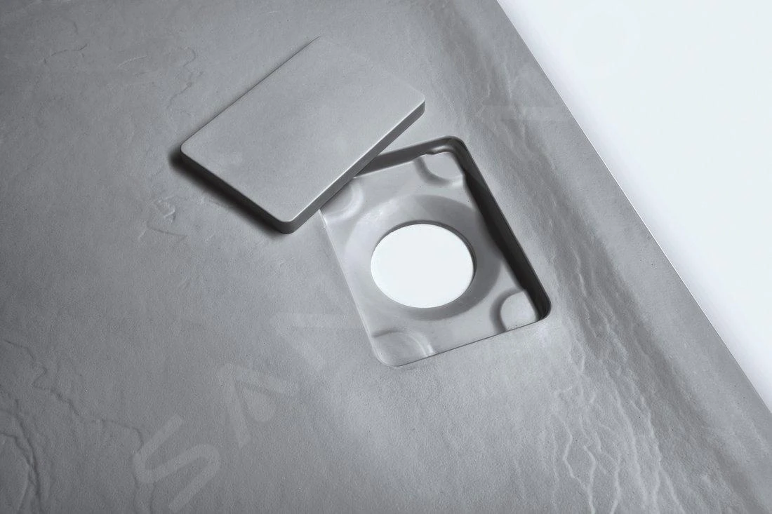 Sapho Acora - Douchebak 1000x800 Mm, Gegoten Marmer, Decor Grijze Steen AC023 11 Sapho Acora - Douchebak 1000x800 Mm, Gegoten Marmer, Decor Grijze Steen AC023 - Afbeelding 9