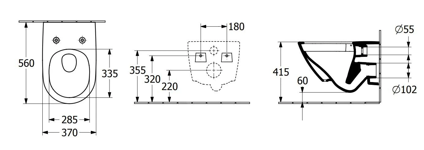 Villeroy & Boch Subway 3.0 - Hangend Toilet Met Wc-bril SoftClosing, TwistFlush, Alpine Wit 4670T901 4 Villeroy & Boch Subway 3.0 - Hangend Toilet Met Wc-bril SoftClosing, TwistFlush, Alpine Wit 4670T901 - Afbeelding 2