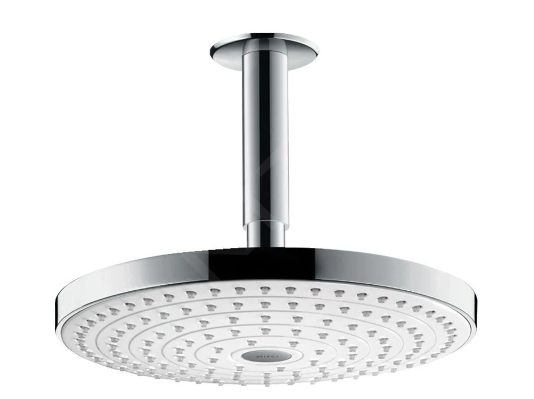 Hansgrohe Raindance Select S - Hoofddouche 240 Mm 2jet, Douchearm 100 Mm, Wit/chroom 26467400 2 Hansgrohe Raindance Select S - Hoofddouche 240 Mm 2jet, Douchearm 100 Mm, Wit/chroom 26467400