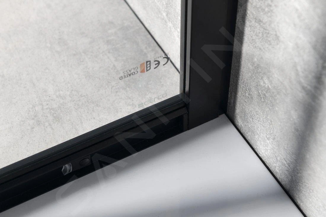 Gelco Sigma - Douchehoek 80x80 Cm, R550, Mat Zwart/helder Glas GS5580B 14 Gelco Sigma - Douchehoek 80x80 Cm, R550, Mat Zwart/helder Glas GS5580B - Afbeelding 12