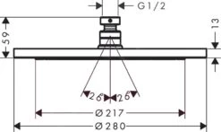 Hansgrohe Croma - Hoofddouche 280, Gepolijst Goud Look 26221990 -Hansgrohe Winkel 9cd69aa0a711698f9f0f7a56
